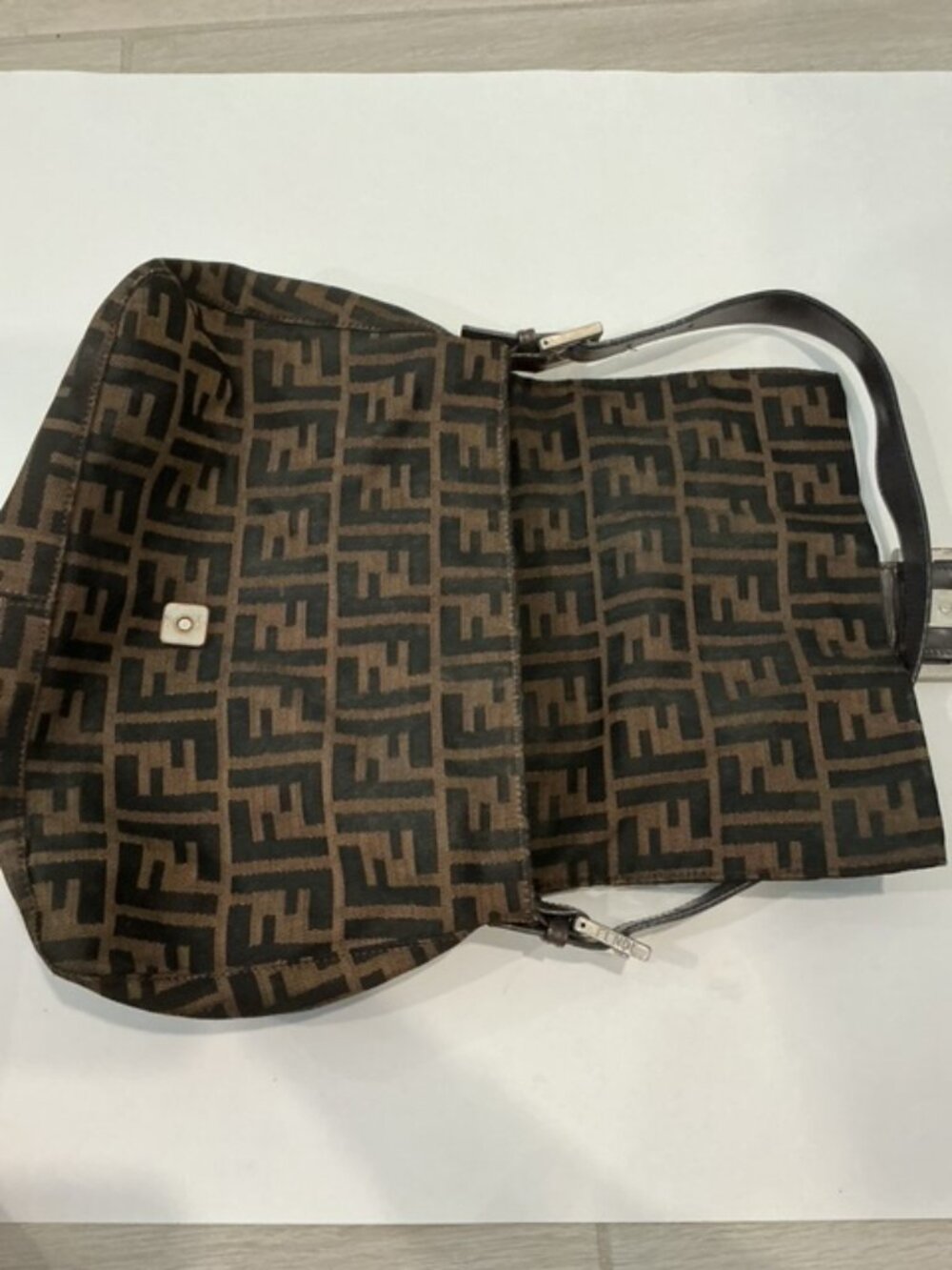 Vintage Fendi Zucca Mama Baguette Shoulder Bag - Picture 8 of 10